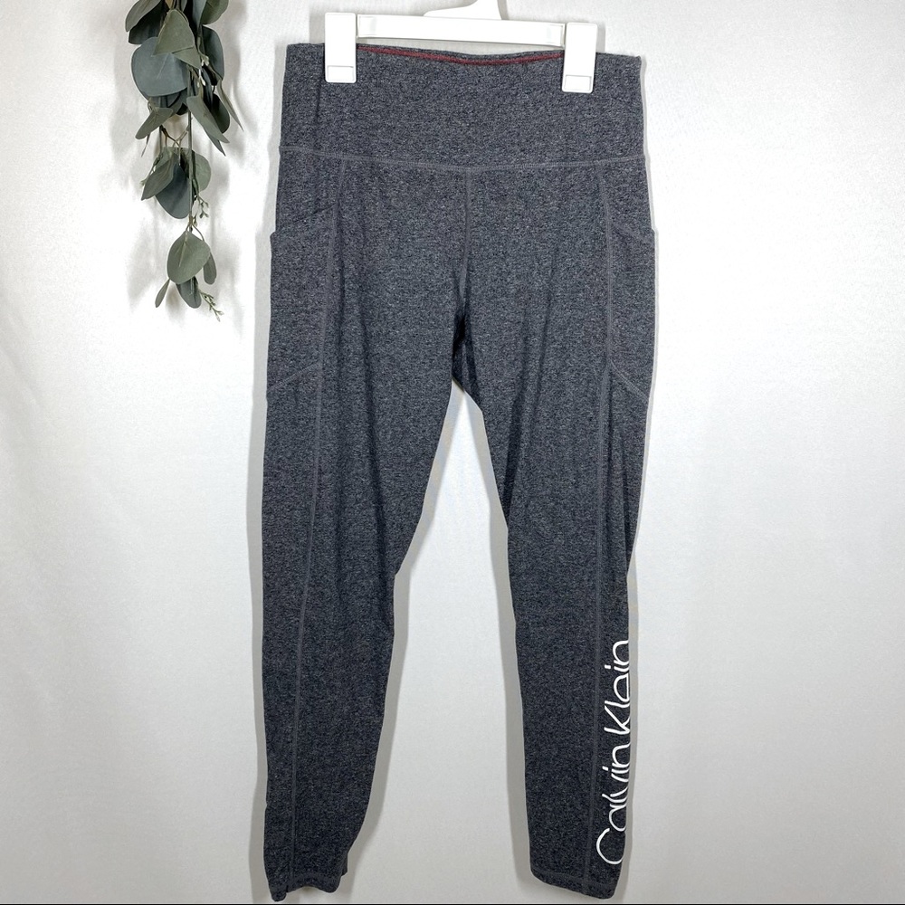 Calvin Klein | Performance Leggings Phone Pockets Light Gray Women’s Size Medium